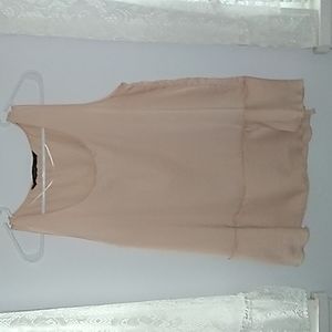 Zara Basic Sleeveless Top Tunic Beige / Cream  S - M